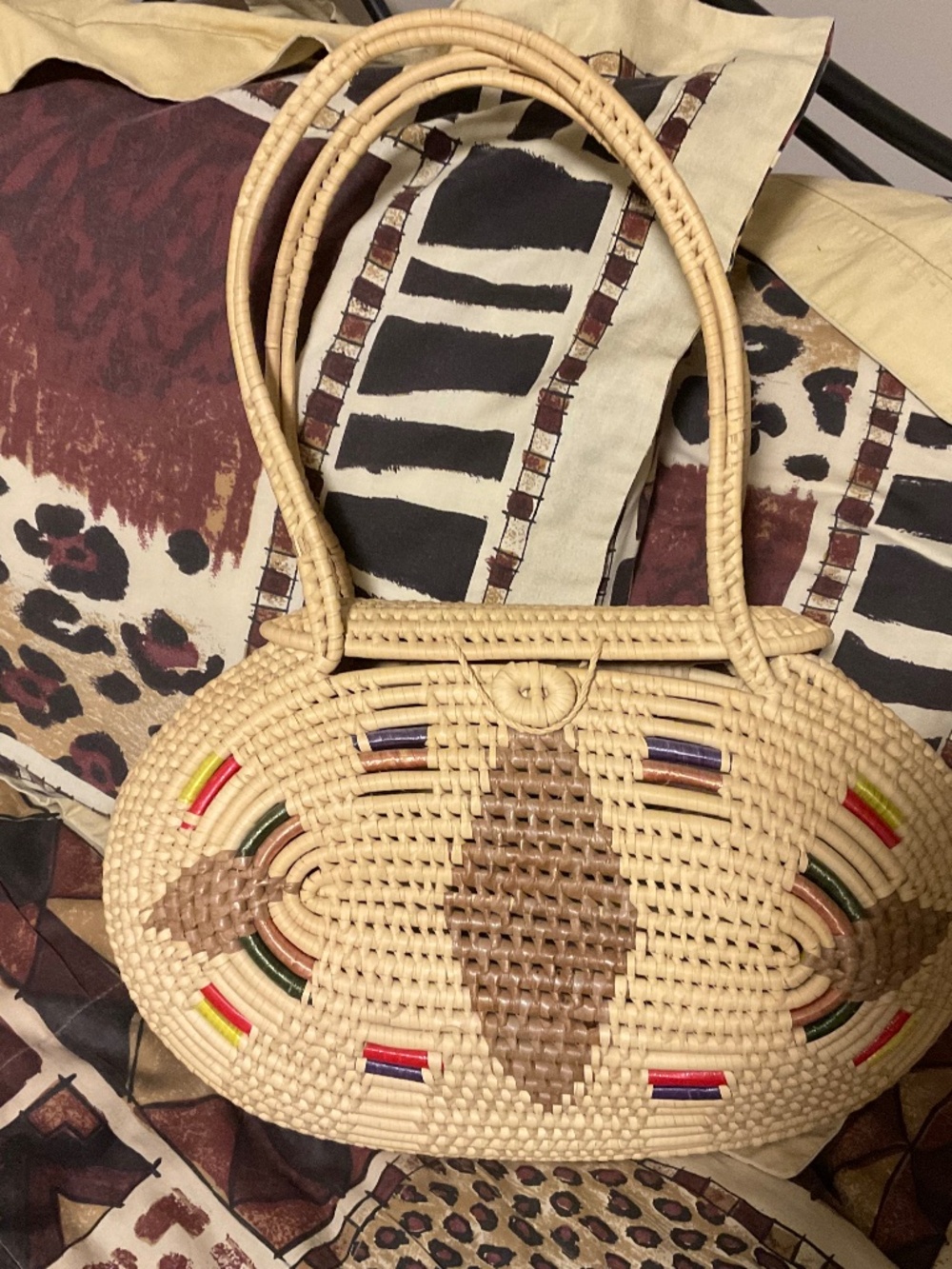Heavy duty rattan handbag…handmade in cameroom